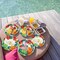 Tropical Luau Party Supplies Flamingo Party Dinnerware Set Disposable Paper Plates Napkins Cups and Tablecloth for Hawaiian Beach Party Decorations
